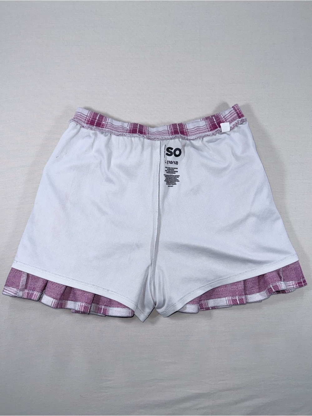SO Kohl's Girls Pink Window Plaid Pleated Skort L 10/12 - Picture 4 of 6
